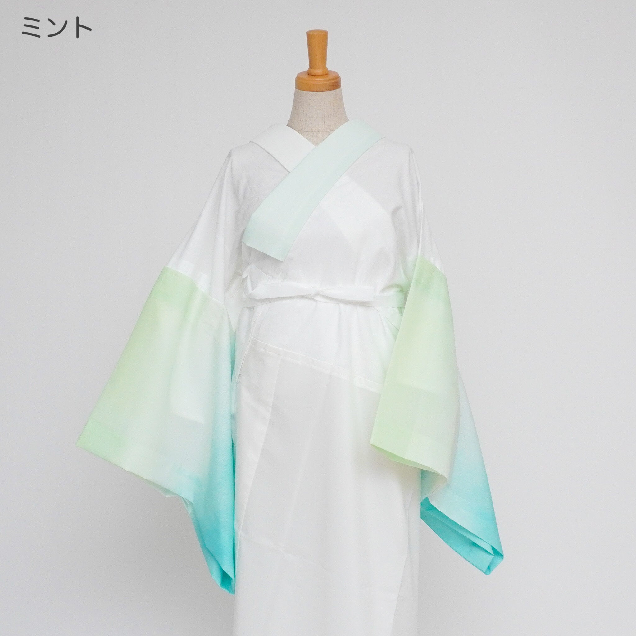 き楽っく 替え袖 シロップ(ミント)|衿秀|替え衿シロップとお揃い|マジックテープで付替|素材:ポリエステル100%|縫製:日本|洗濯機OK