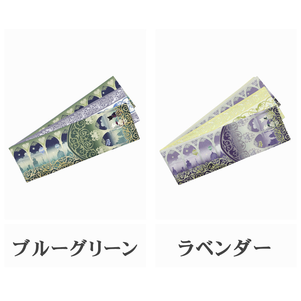 半巾帯 空中回廊|猫|正絹リバーシブル|浴衣|夏着物|帯|長さ約425cm幅約16.5cm|素材:絹100%|生産:日本