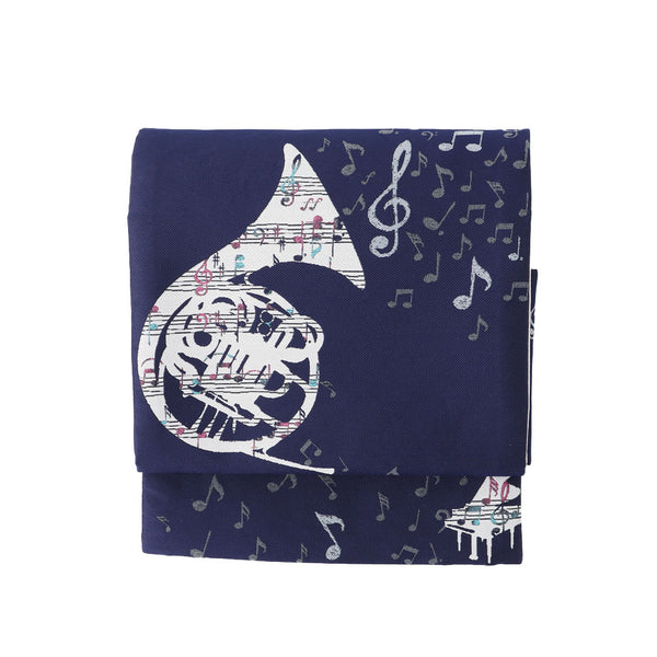 WA・KKAの15周年企画　京袋帯 ワンタッチ 作り帯｜歓喜の歌・紺