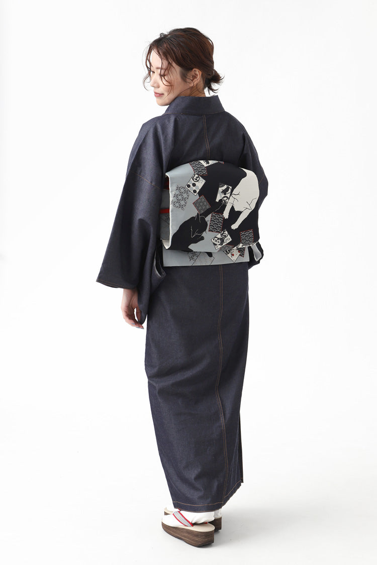 京袋帯 ワンタッチ 作り帯 ROCCAコラボ｜軽装帯｜サイズ：お太鼓：縦 