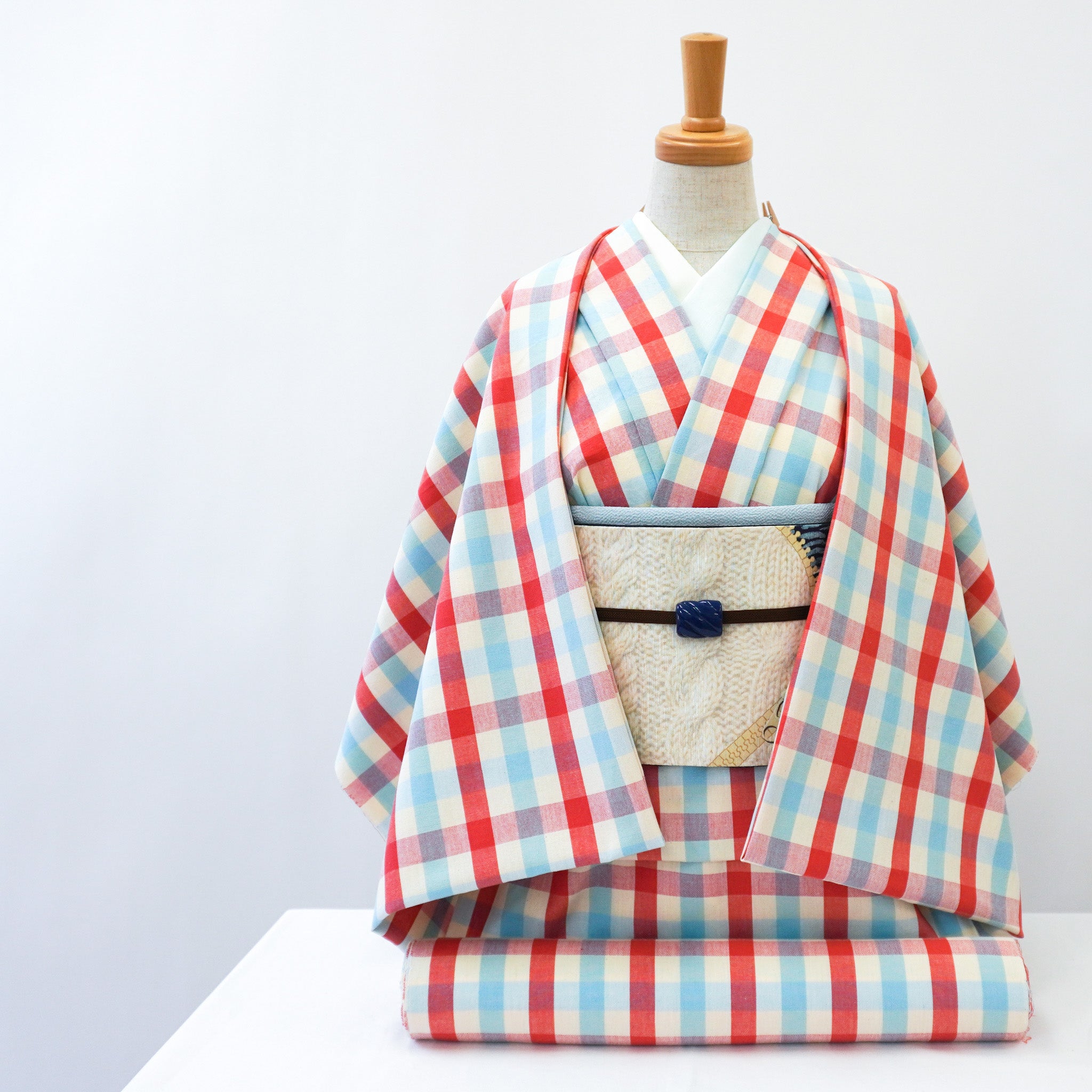 半巾帯 狼のクローゼット｜ニット柄｜正絹リバーシブル｜浴衣