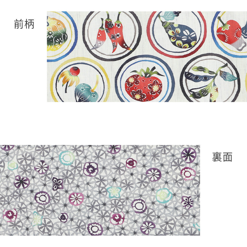 麻半巾帯 マルシェ（ベージュ）｜前柄アレンジ｜サイズ：長さ約375cm幅約31cm｜素材：表地 近江の麻100%